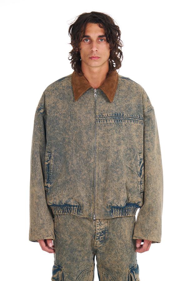 nahmias Denim Oversized Bomber BROWN WASH