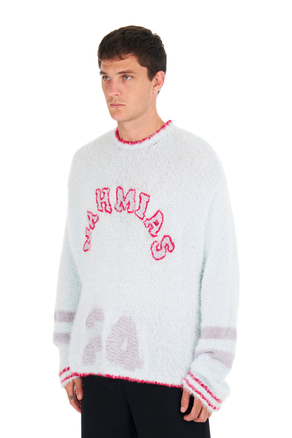 Nahmias Graduation Knit Boxy Crewneck STEEL BLUE