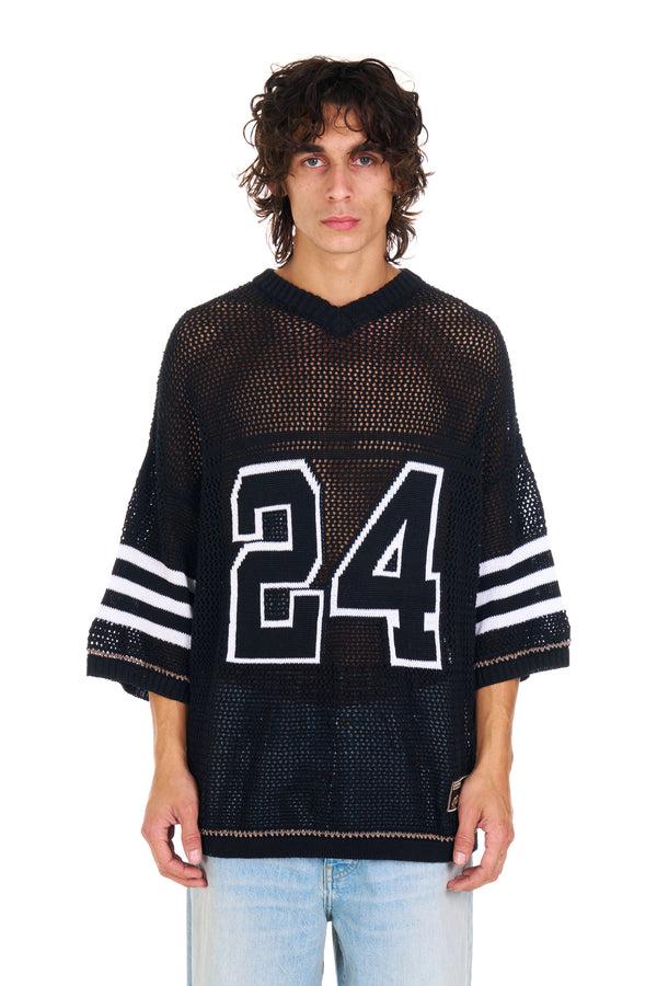 nahmias Knit 24 Football Shirt in Black Black