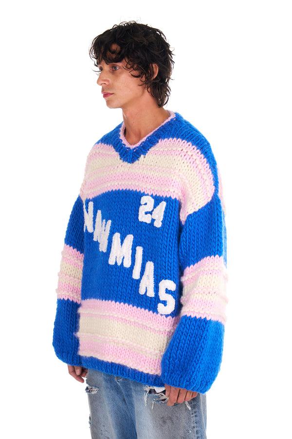 Nahmias Knit Hockey Jersey In Azul AZUL
