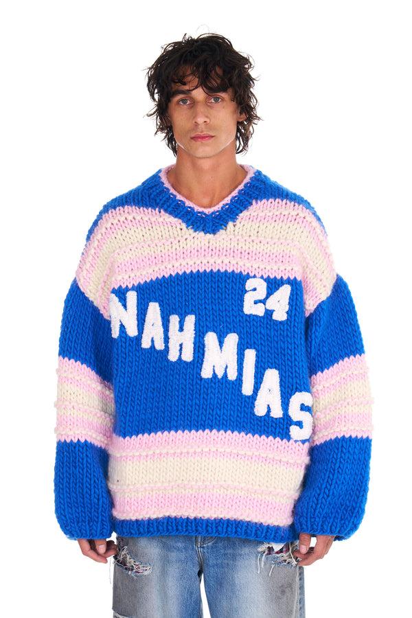 nahmias Knit Hockey Jersey in Azul AZUL