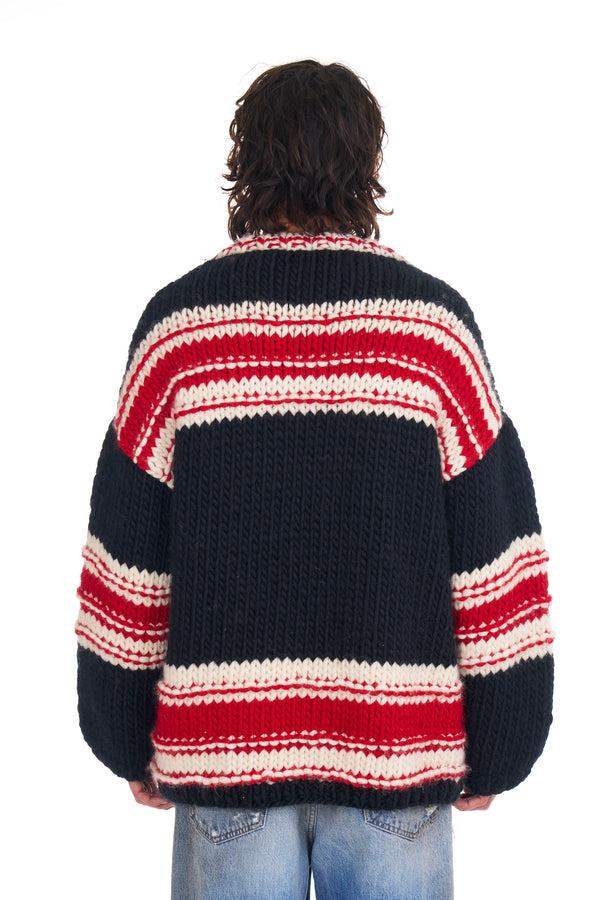 Nahmias Knit Hockey Jersey In Black Black