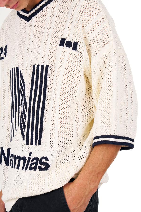 Nahmias Knit Tech N Football Shirt IVORY