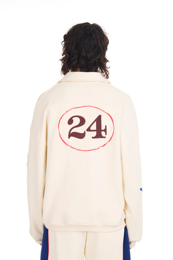 Nahmias L/S Polo Henley Shirt EGG WHITE