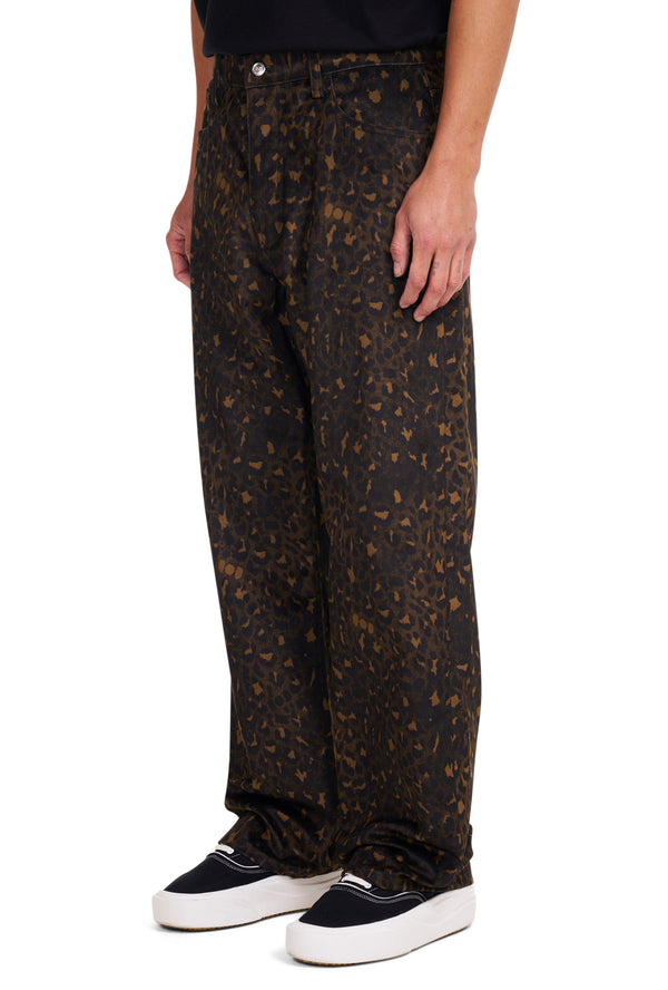 Nahmias Leopard Moleskin Pants BROWN