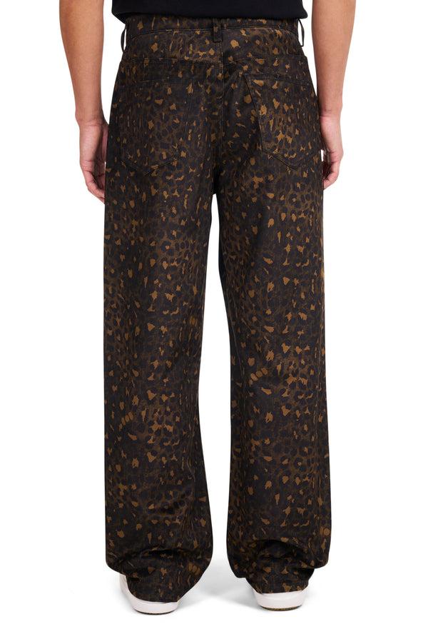 Nahmias Leopard Moleskin Pants BROWN