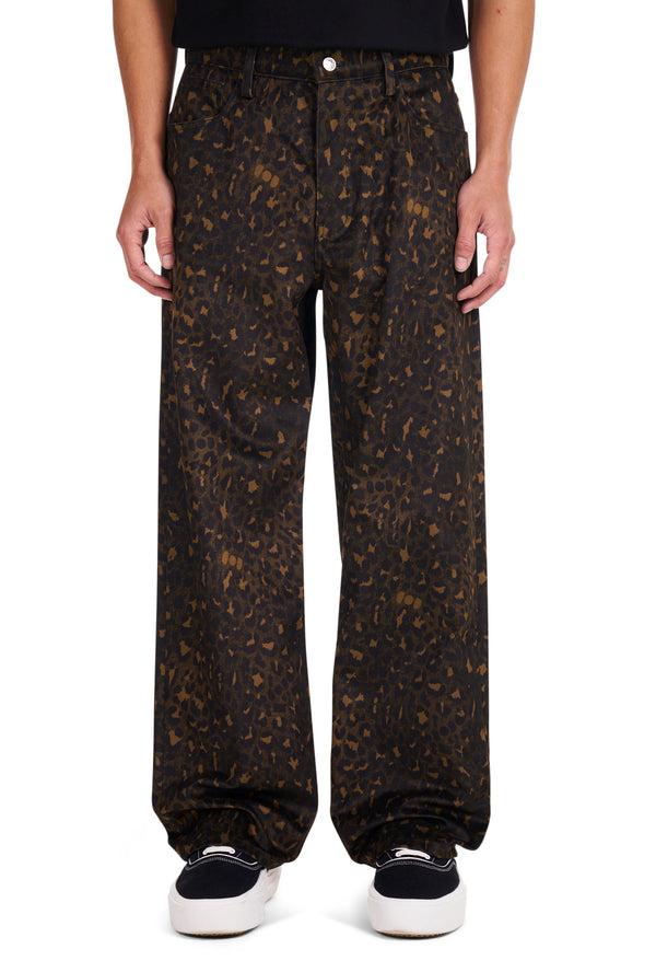 nahmias Leopard Moleskin Pants BROWN