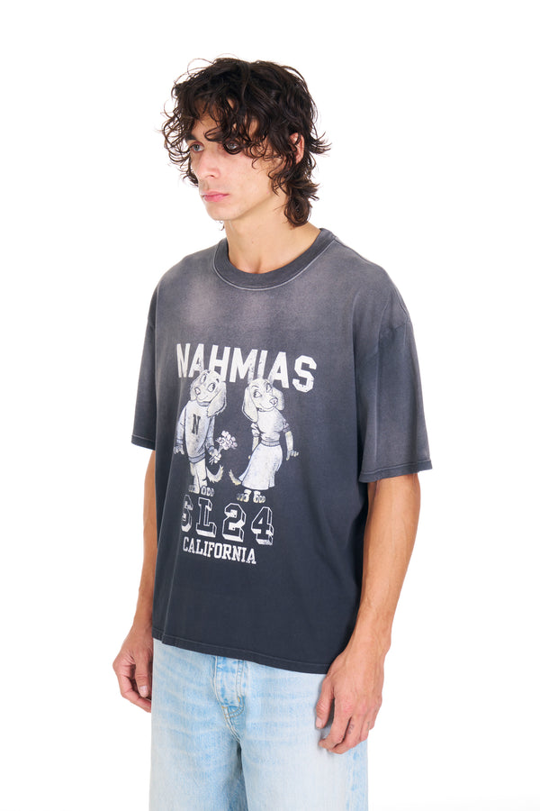 Nahmias Mascot Boxy T-shirt WORN BLACK