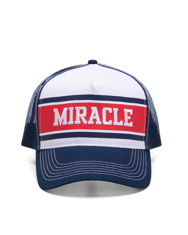 nahmias Miracle Race Trucker Hat Navy