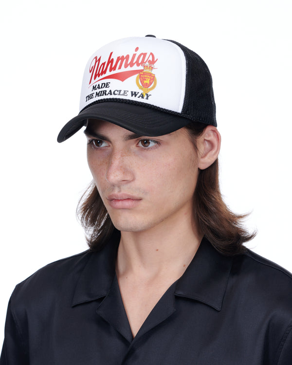Nahmias Miracle Way Trucker Hat In Black Black