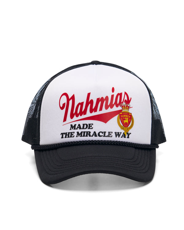 nahmias Miracle Way Trucker Hat in Black Black