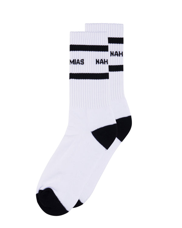 Nahmias Nahmias Black Striped Socks White