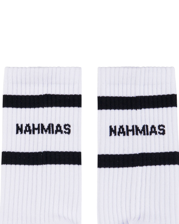 Nahmias Nahmias Black Striped Socks White