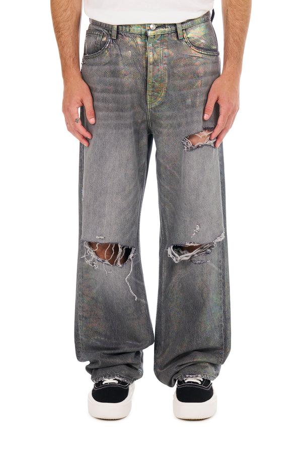 nahmias Oil Spill Baggy Jean CHARCOAL WASH