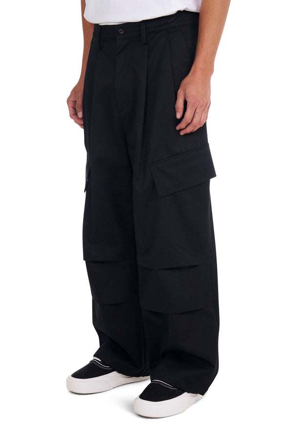 Nahmias Oversized Cotton Cargos In Black Black