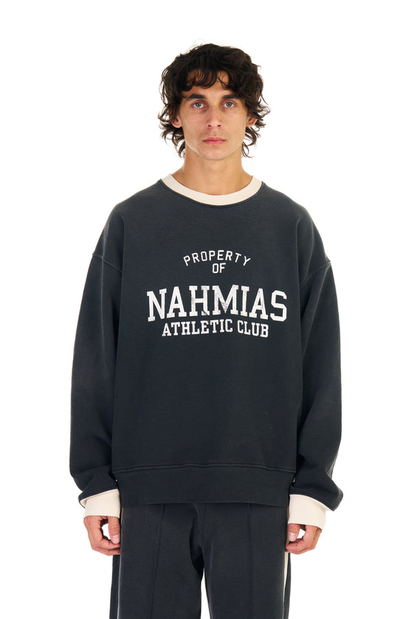 nahmias P.E. Crewneck WORN BLACK