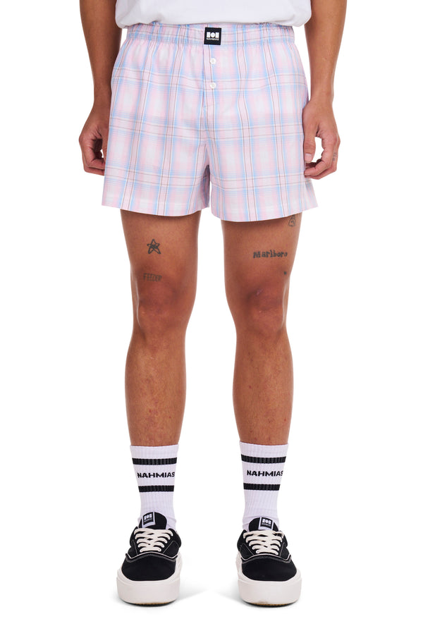 nahmias Plaid Pink Boxer Shorts PINK PLAID