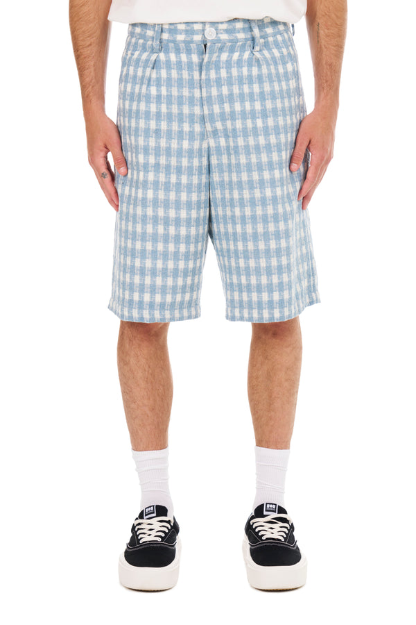 nahmias Plaid Pleated Shorts