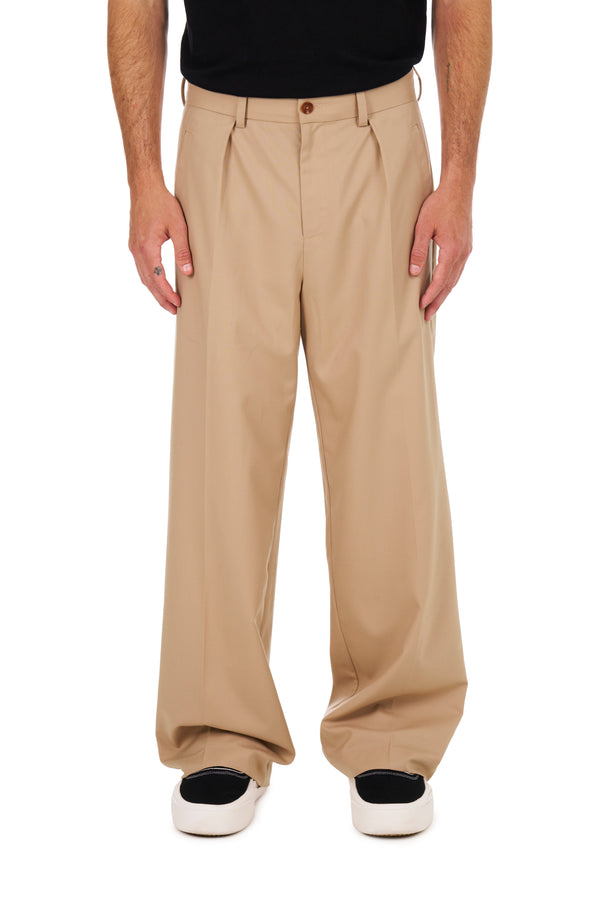 nahmias Pleated Trousers Sand SAND
