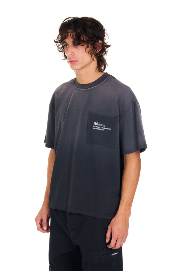 Nahmias Postal Boxy Distressed T-shirt WORN BLACK