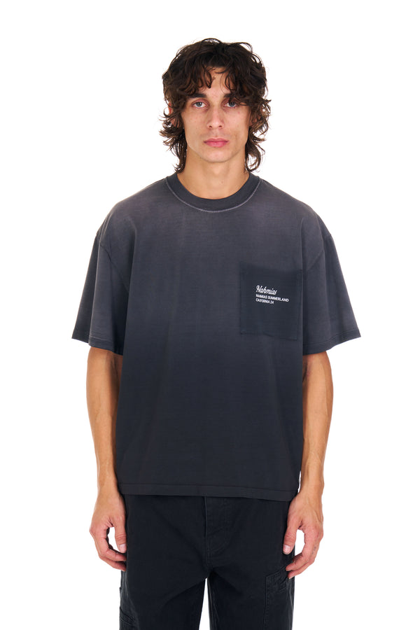 nahmias Postal Boxy Distressed T-shirt WORN BLACK