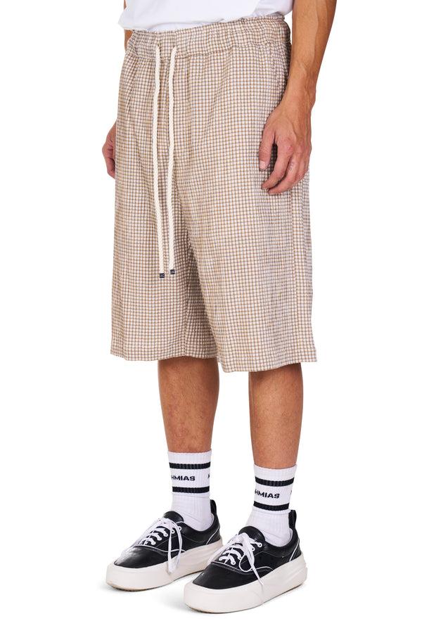 Nahmias Summer Plaid Baggy Shorts SAND