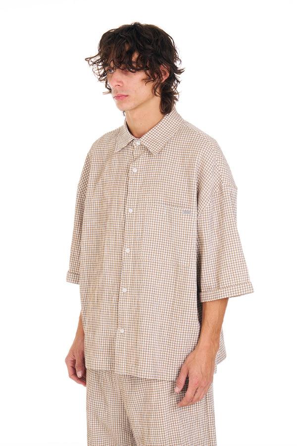 Nahmias Summer Plaid Cropped S/S Shirt SAND