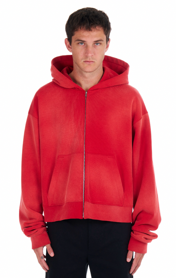 nahmias Sunfade Boxy Zip-Up Hoodie SUNFADE CHERRY