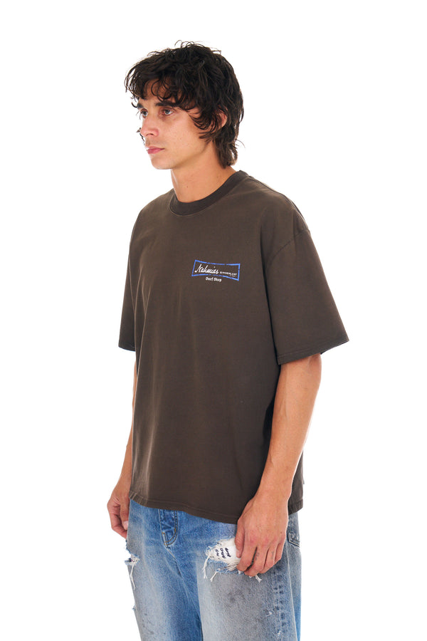 Nahmias SURF SHOP BOXY T-SHIRT SUNFADE BROWN