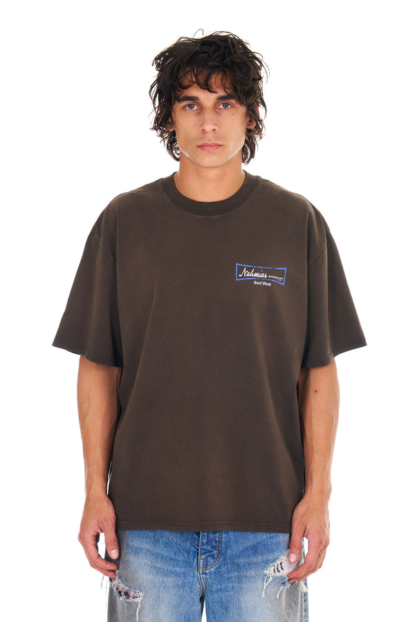 nahmias SURF SHOP BOXY T-SHIRT SUNFADE BROWN