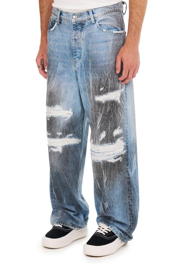 Nahmias Thrashed Baggy Jeans LIGHT WASH