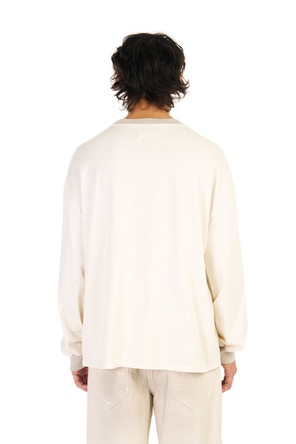 Nahmias Varsity L/S T-shirt ANTIQUE WHITE