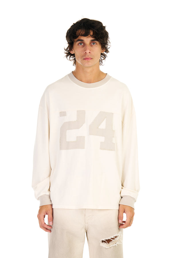 nahmias Varsity L/S T-shirt ANTIQUE WHITE