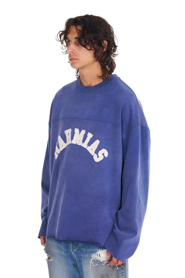 Nahmias NAHMIAS VARSITY L/S T-SHIRT IN AGED BLUE AGED BLUE