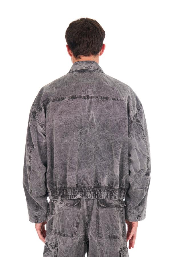 Nahmias Washed Oversized Bomber WASHED BLACK