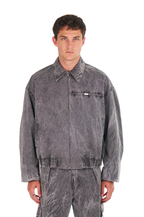 nahmias Washed Oversized Bomber WASHED BLACK