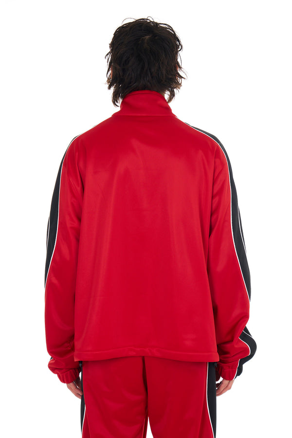 Nahmias Zip Up Track Jacket In Cherry CHERRY