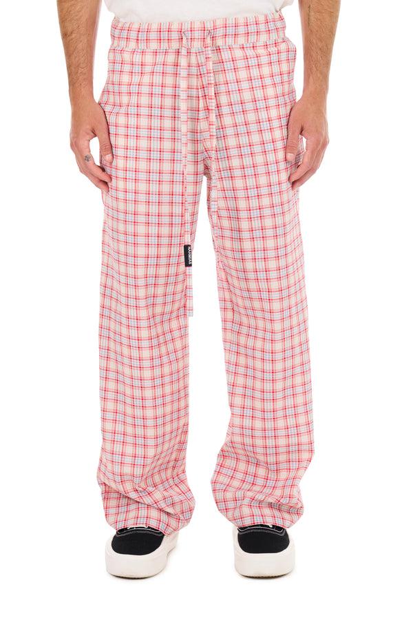 nahmias Plaid Summerland Relaxed Trousers CHERRY PLAID