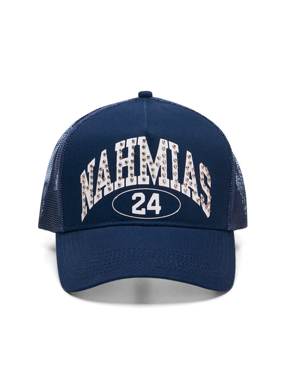 nahmias Studded Nahmias Marquee Trucker Hat Aged Blue AGED BLUE