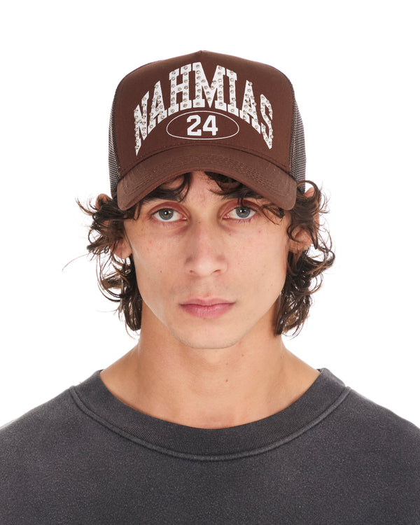 Nahmias Studded Nahmias Marquee Trucker Hat Brown BROWN