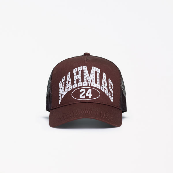 nahmias Studded Nahmias Marquee Trucker Hat Brown BROWN