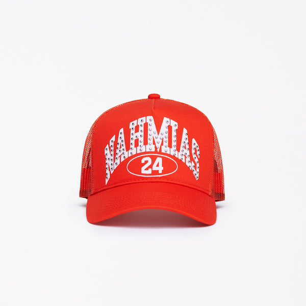 nahmias Studded Nahmias Marquee Trucker Hat Orange ORANGE