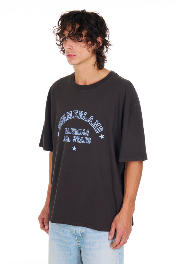 Nahmias Summerland All Stars Boxy T-shirt Off Black OFF BLACK