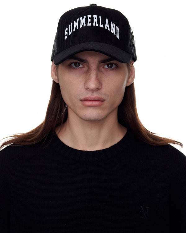 Nahmias Summerland Corduroy Trucker Hat Black Black