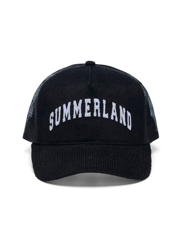 nahmias Summerland Corduroy Trucker Hat Black Black
