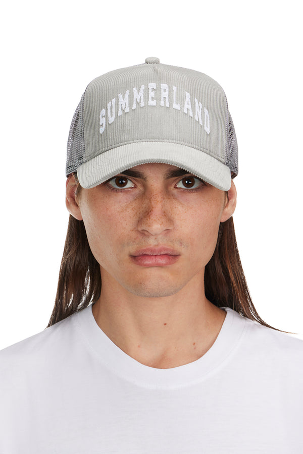 Nahmias Summerland Corduroy Trucker Hat Grey HEATHER GREY