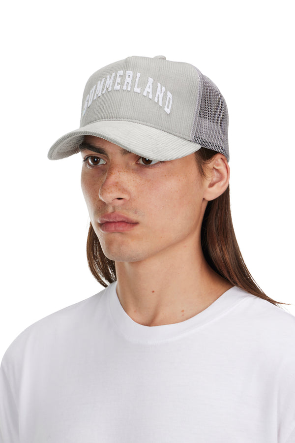 Nahmias Summerland Corduroy Trucker Hat Grey HEATHER GREY