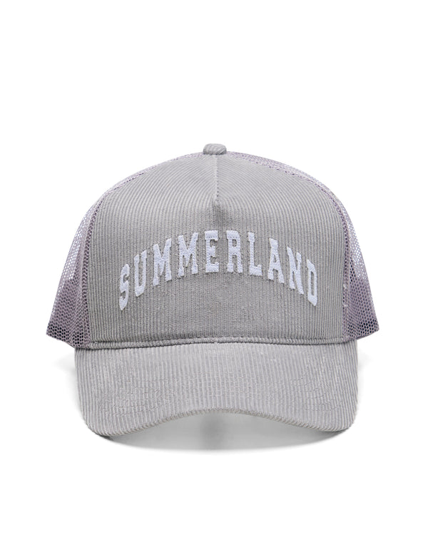 nahmias Summerland Corduroy Trucker Hat Grey HEATHER GREY