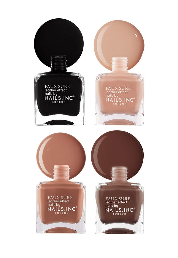 Nails Inc Faux Sure 4-Piece Leather-Effect Nail Polish Set