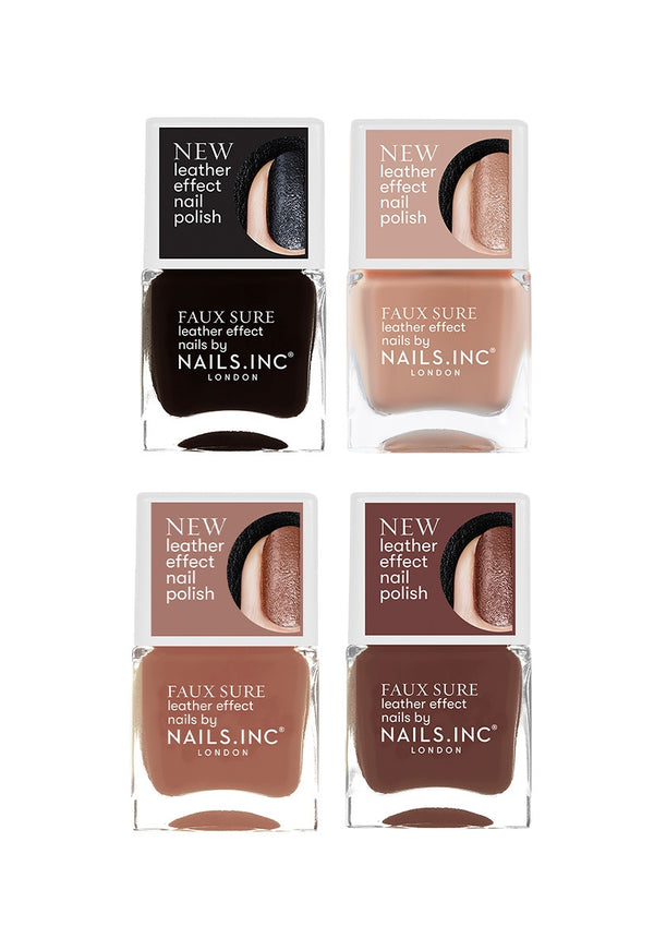 nails inc Faux Sure 4-Piece Leather-Effect Nail Polish Set